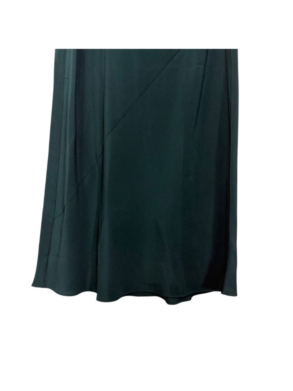 Eileen Fisher Pine Green Bias Maxi Skirt Womens Size S NWT 100% Silk Sustainable - Picture 9 of 10